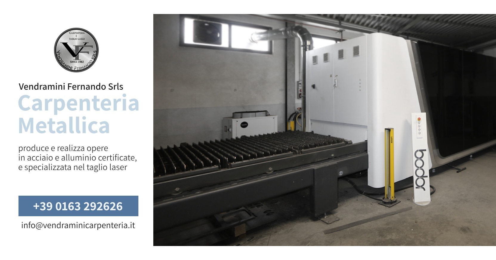 Contattaci per lavorazioni di carpenteria metallica o taglio laser a Pombia di Vendramini Srls